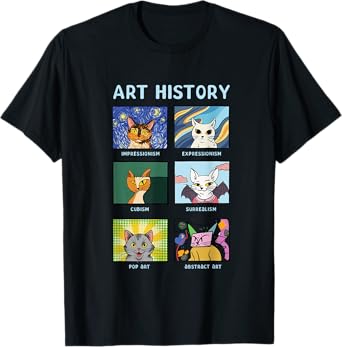 Art History Cats Fine Arts Cat for Art Collector T-Shirt