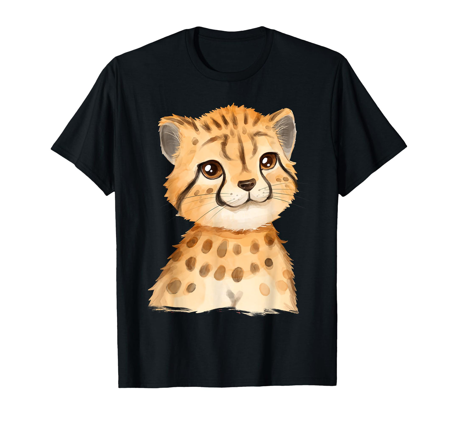 Baby Cheetah Cub Watercolor T-Shirt