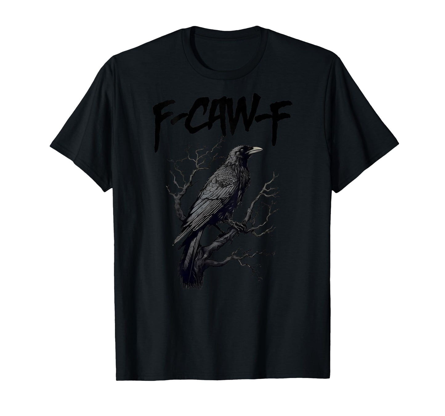 F-Caw-F Raven Halloween Bird - On Back T-Shirt