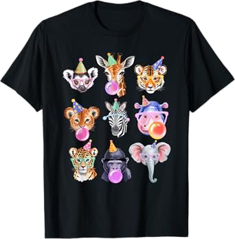 Zoo Animals Wildlife Birthday Party Zoo Day Animals T-Shirt