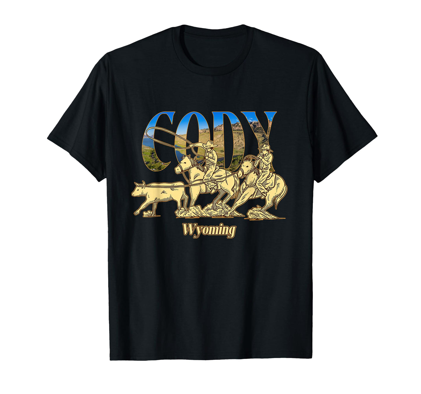 Cody Wyoming Landscape Cody Cowboy Wyoming Souvenir T-Shirt