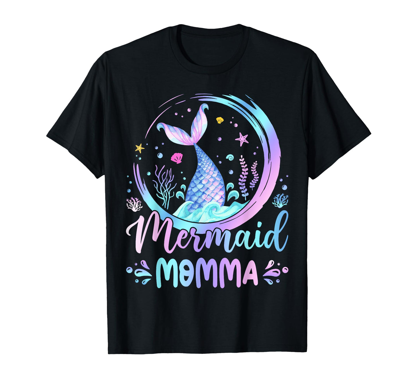 Mermaid Momma Family Matching Birthday Party T-Shirt