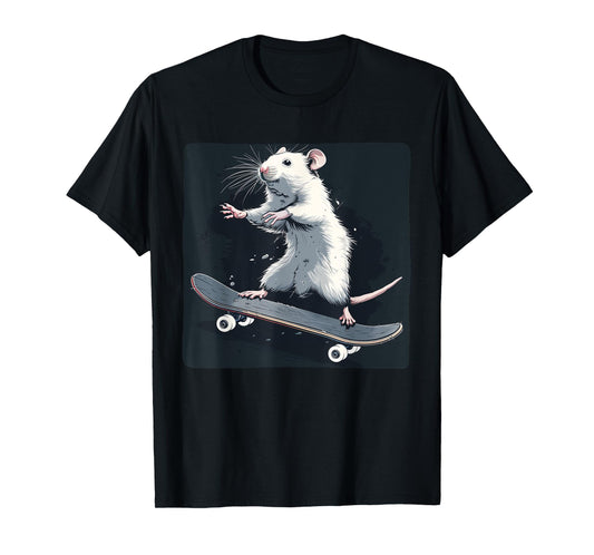 Pretty skateboarding Rat Costume for Mouse and Rats Lovers T-Shirt