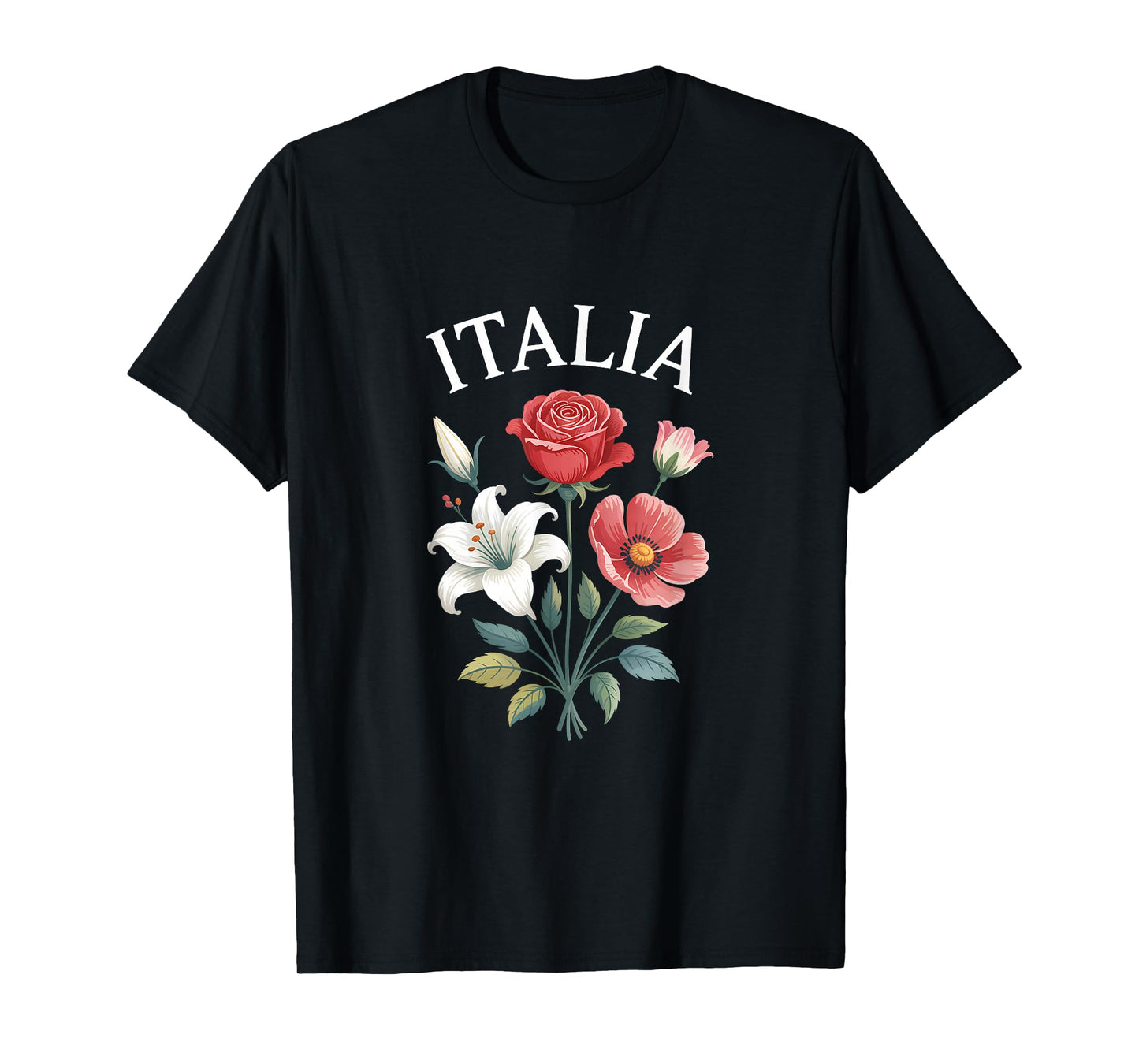 Italia Floral Bouquet Heritage Design T-Shirt