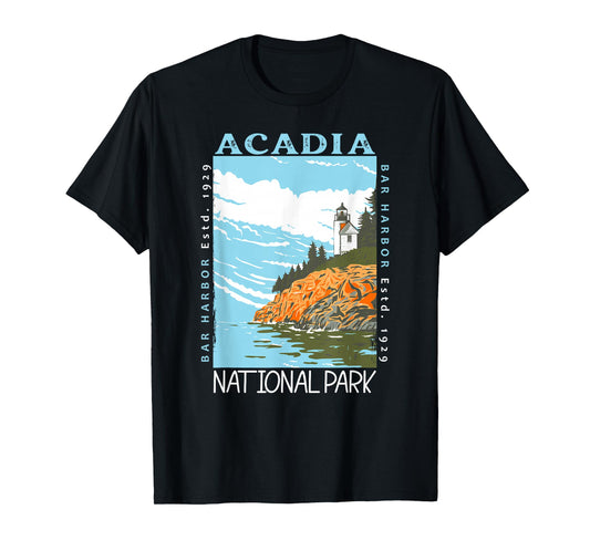 Acadia National Park Bar Harbor Maine Vintage T-Shirt