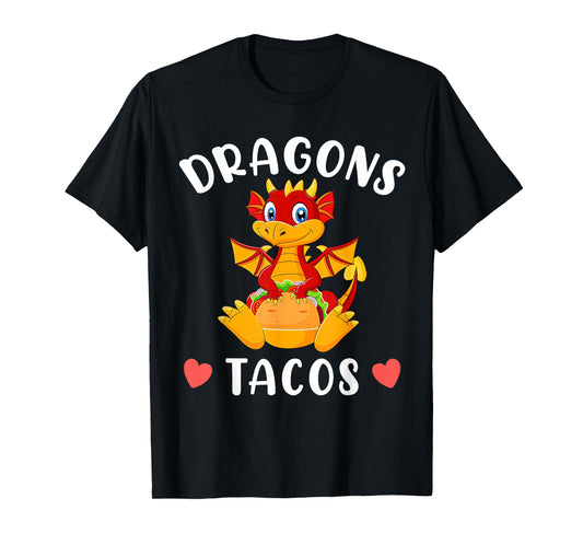 Dragons Love Tacos Shirt for Kids Girls Boys T-Shirt
