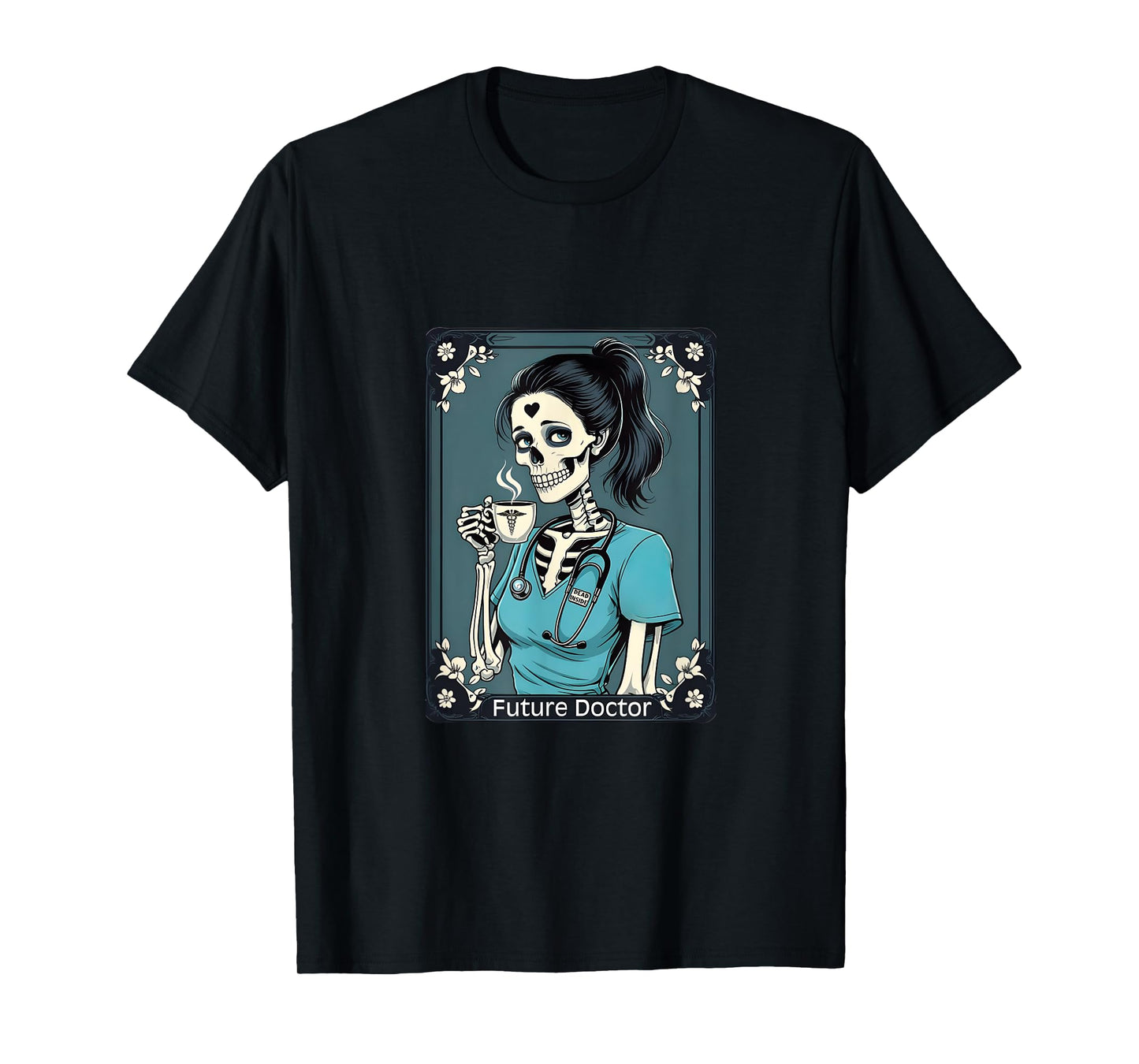 Future Doctor Taro Card Funny Skeleton Halloween T-Shirt