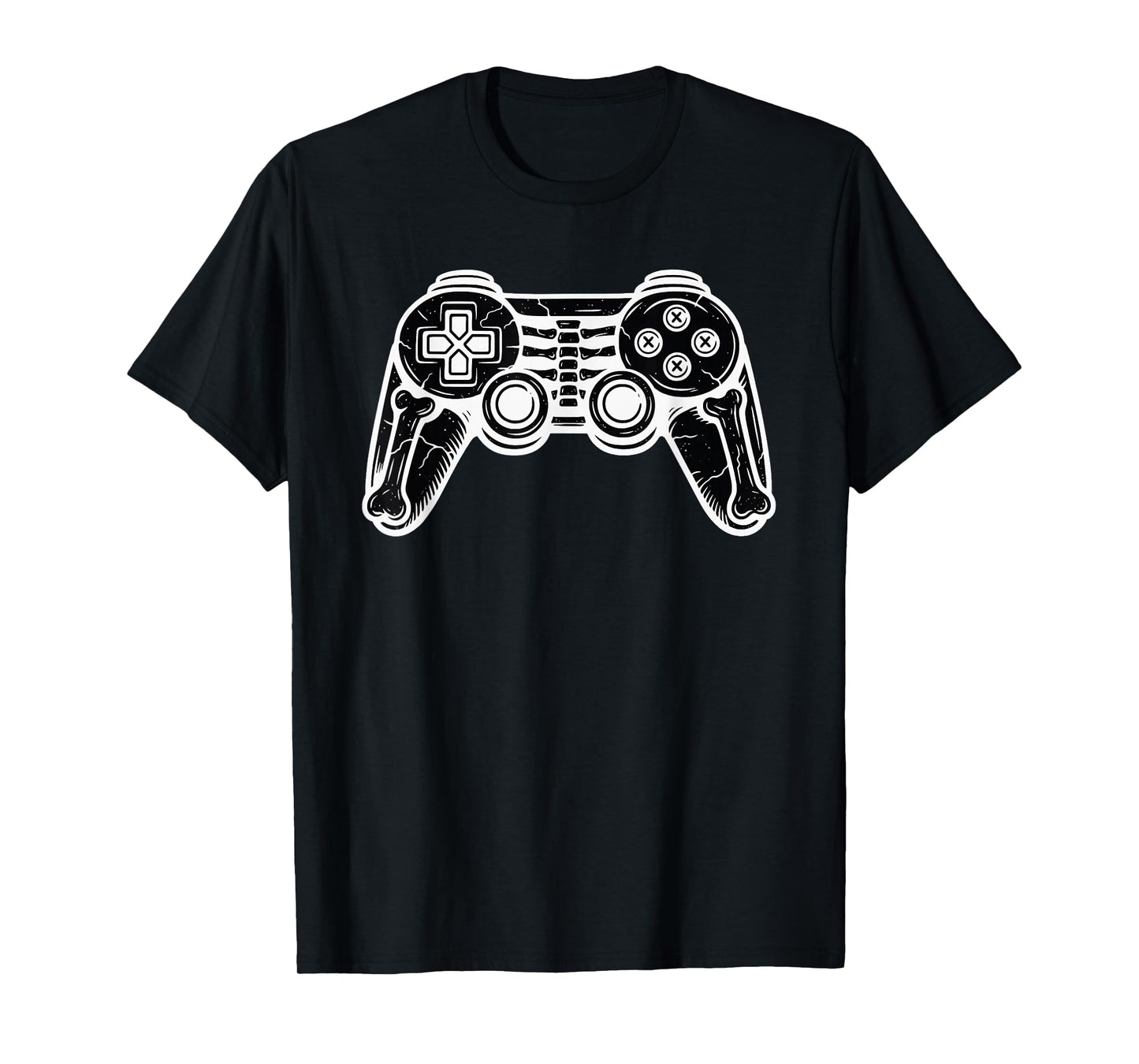 Halloween Gamer Funny Video Remote Skeleton Gamepad T-Shirt