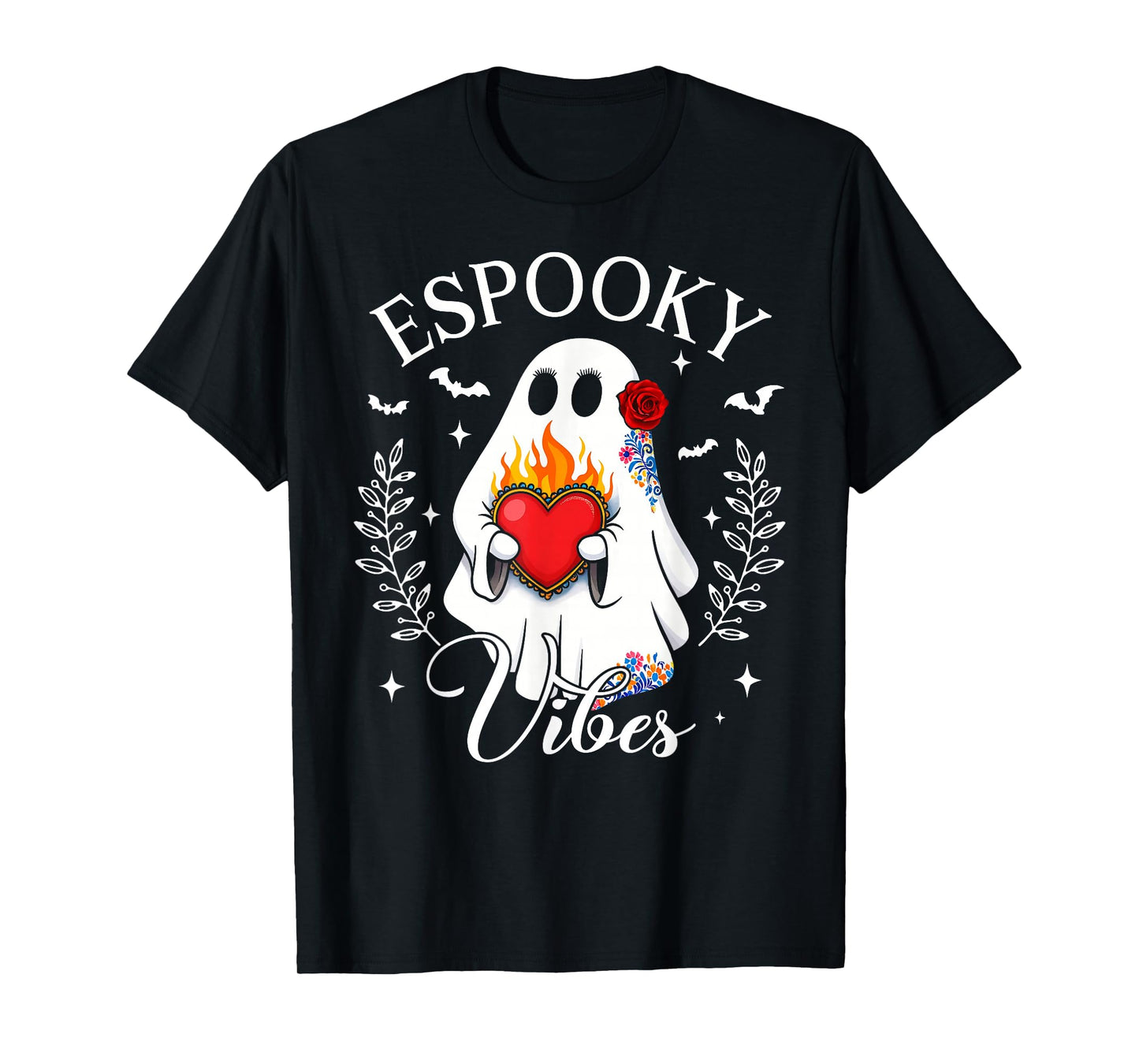 Espooky Vibes Maestra Halloween Spanish Mexican Teacher T-Shirt
