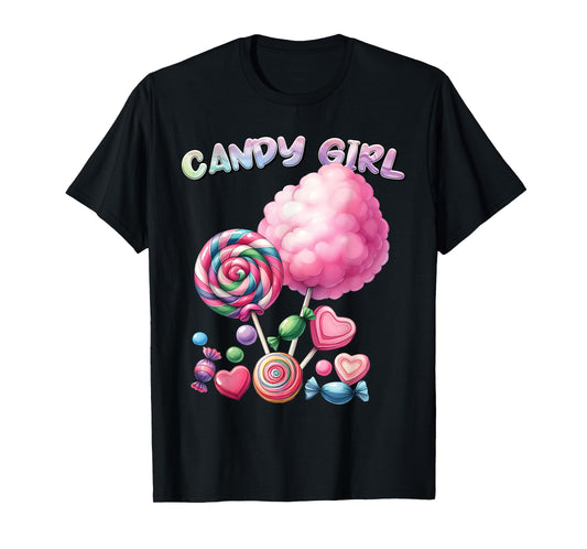 Candy Girls Dress Halloween Costume Girls Treat Lover T-Shirt
