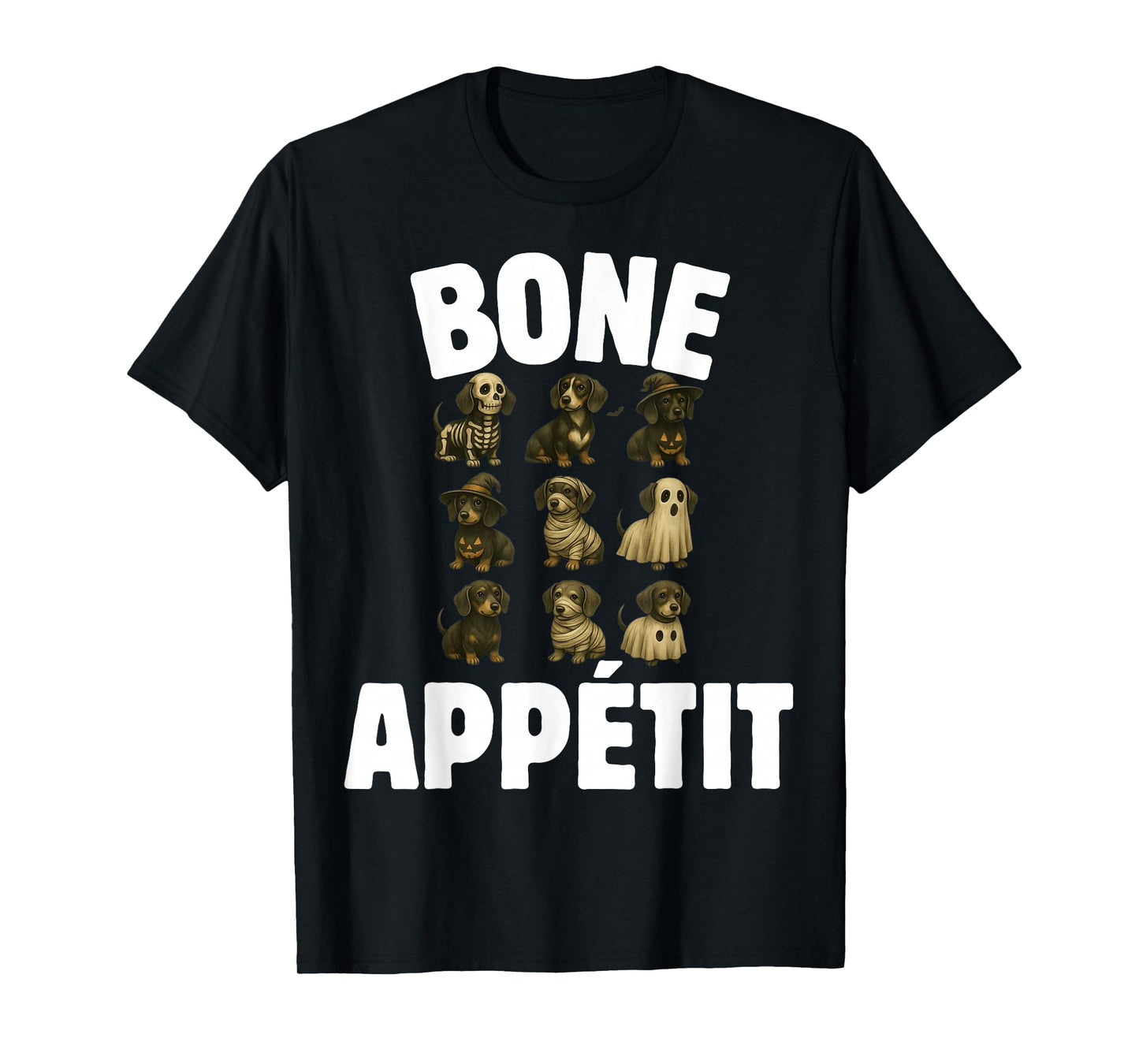 Spooky Dachshund Halloween Weenie Dog Ghost Mummy Witch T-Shirt