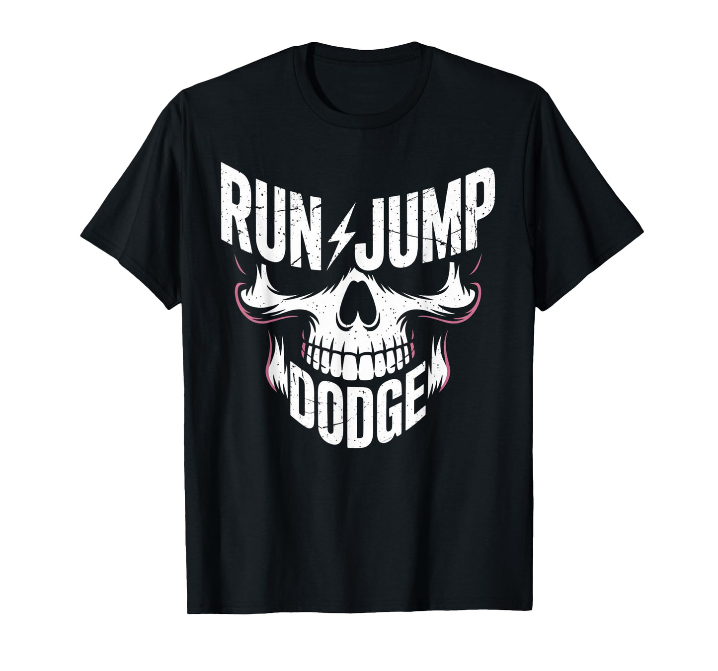 Skeleton Face Run Jump Dodge Chase and Catch Tag Sport Funny T-Shirt