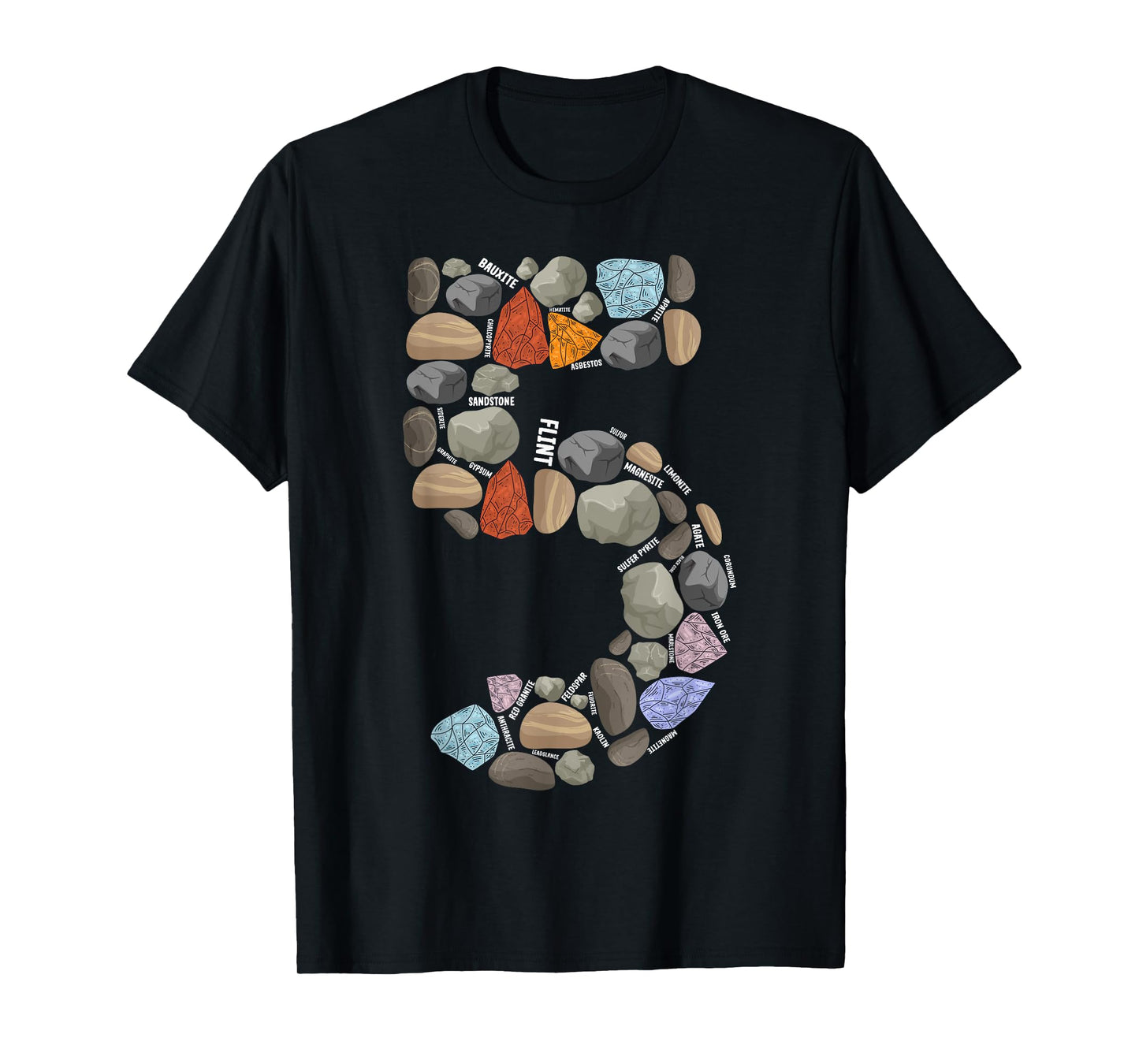 Geology Rocks 5 Years Old 5th Birthday Rock Collecting T-Shirt