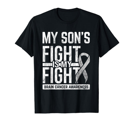 My Son's Fight My Fight Brain Cancer Awareness Brain Tumor T-Shirt