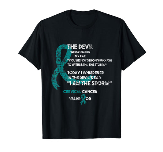 Cancer Fighter Gift Cervical Cancer Awareness T-Shirt