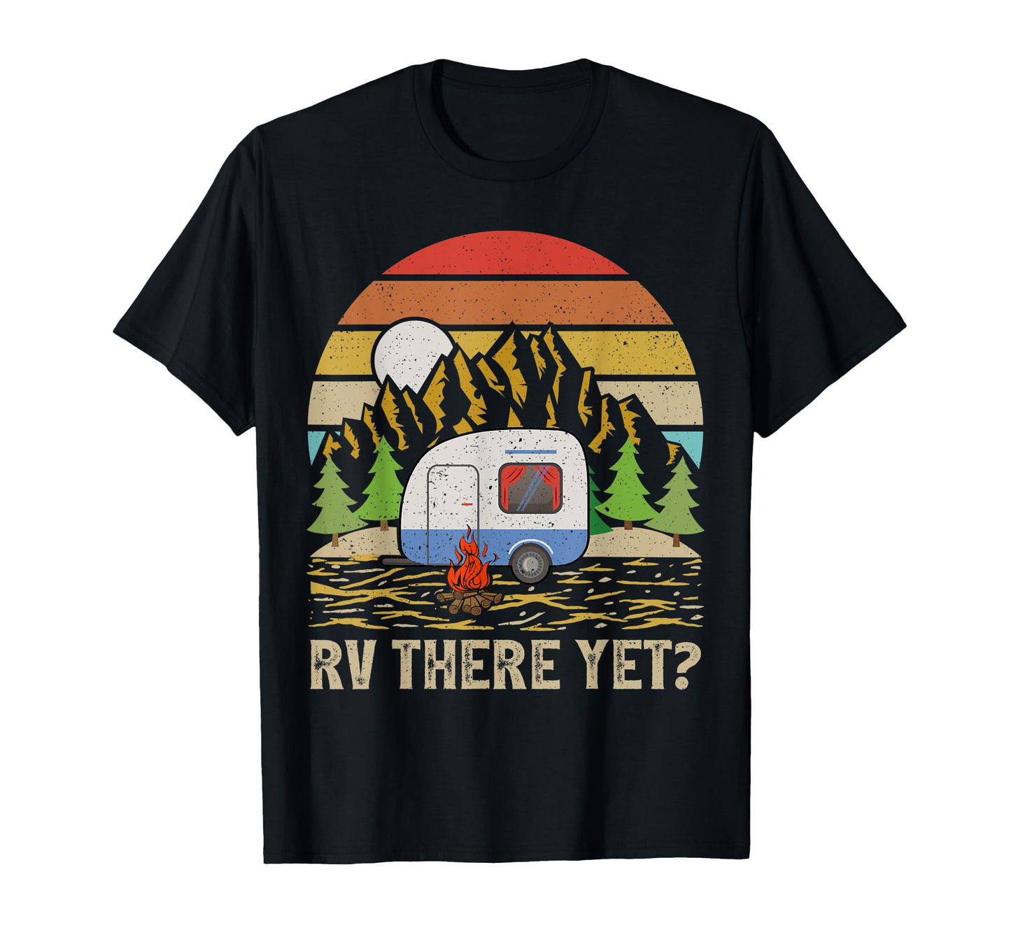 Vintage Mountain RV There Yet Retro Camper T-Shirt