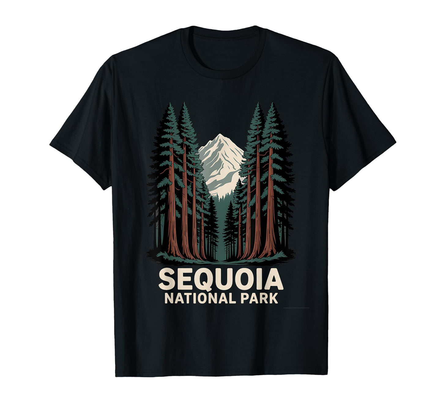 Retro Sequoia National Park Hiking Camping Outdoor T-Shirt