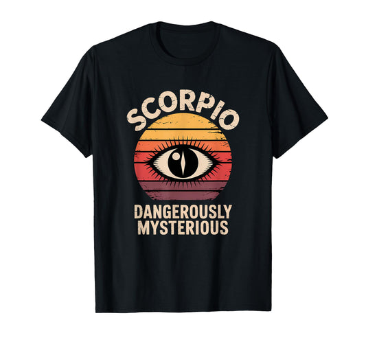 Vintage Scorpio Horoscope & Zodiac Graphic Design Clothing T-Shirt