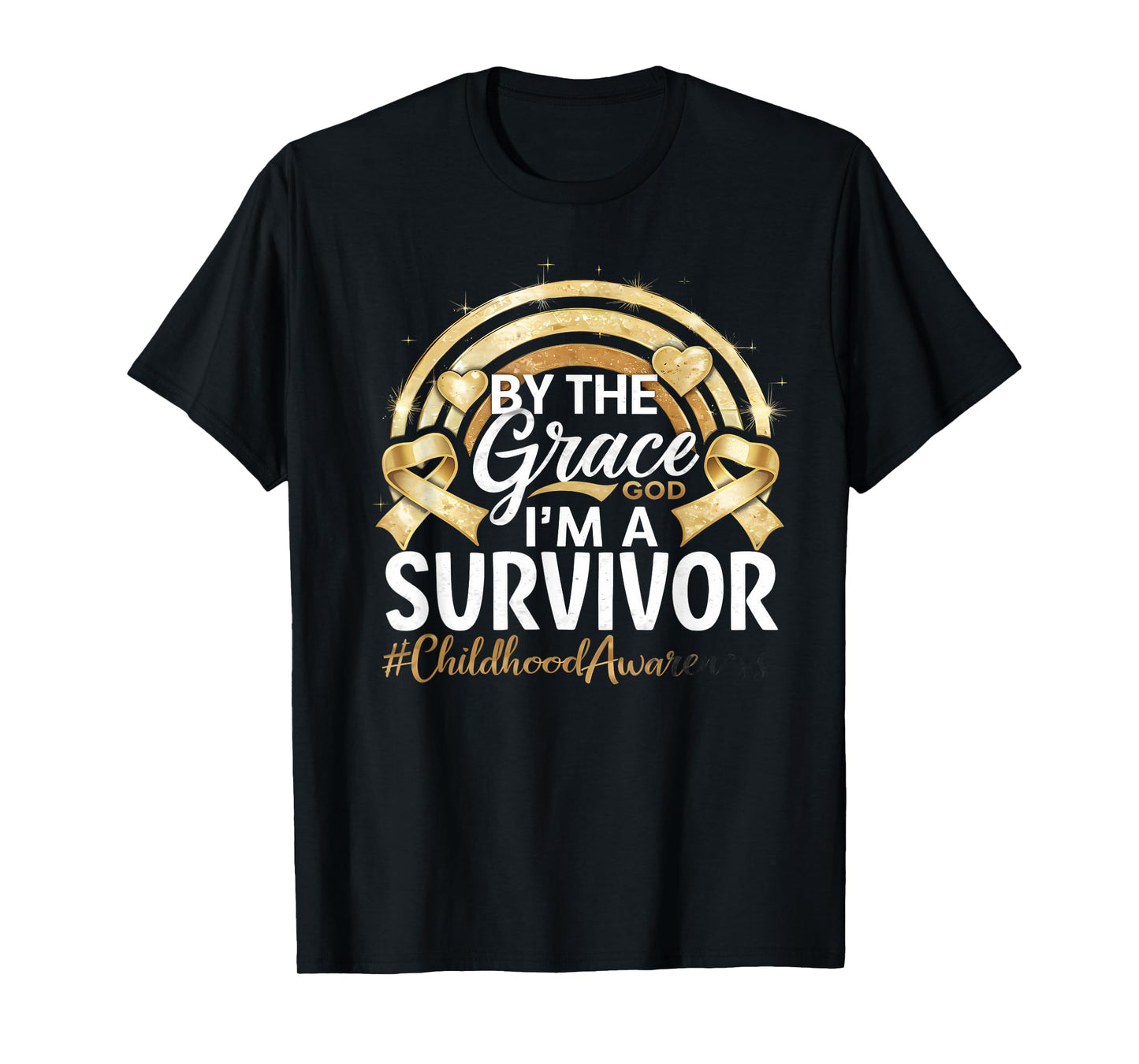 Childhood Cancer Awareness Gold Ribbon I'm A Survivor T-Shirt