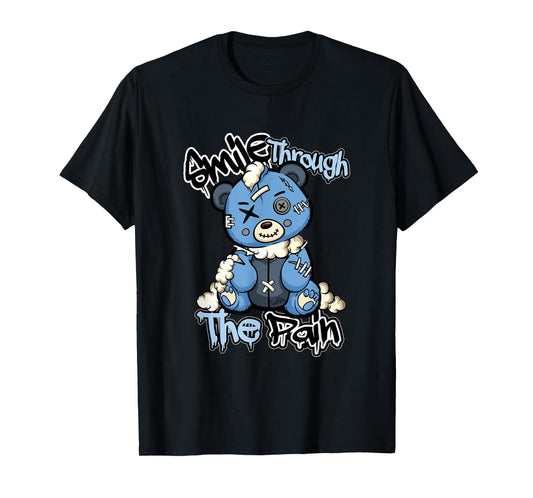 Blue Sad Teddy Bear Tee, Lofi Streetwear Aesthetic Bear T-Shirt