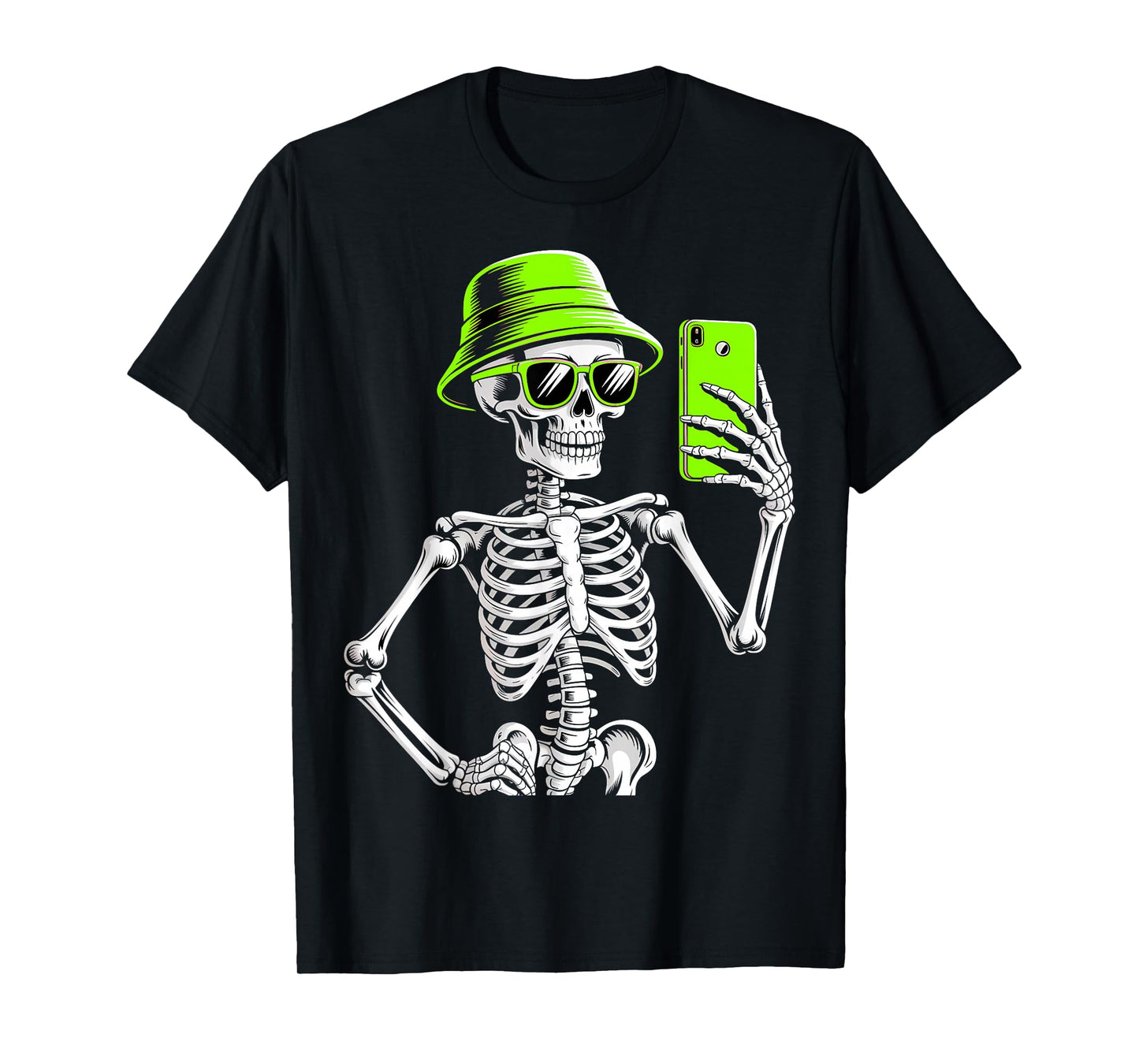 Halloween Skeleton Selfie Costume T-Shirt