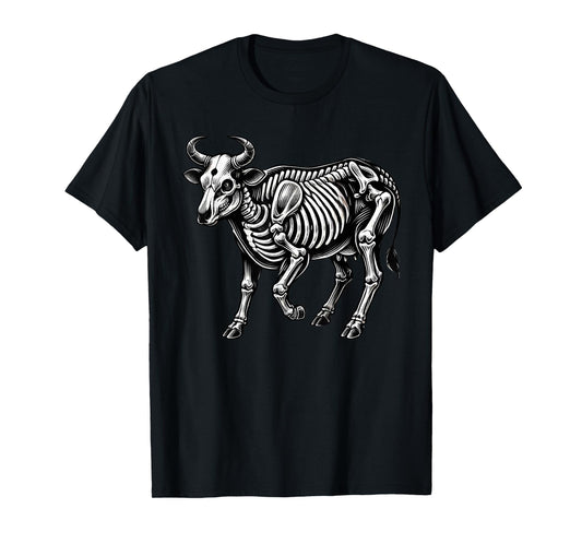 Cow Skeleton Halloween T-Shirt