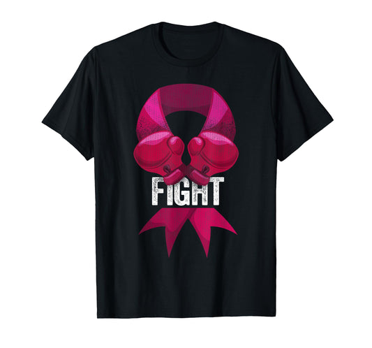 Pink Boxing Glove Fighter Awareness Breast Cancer Fight T-Shirt