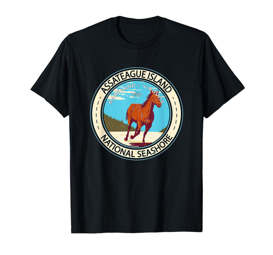 Assateague Island National Seashore Badge Vintage T-Shirt