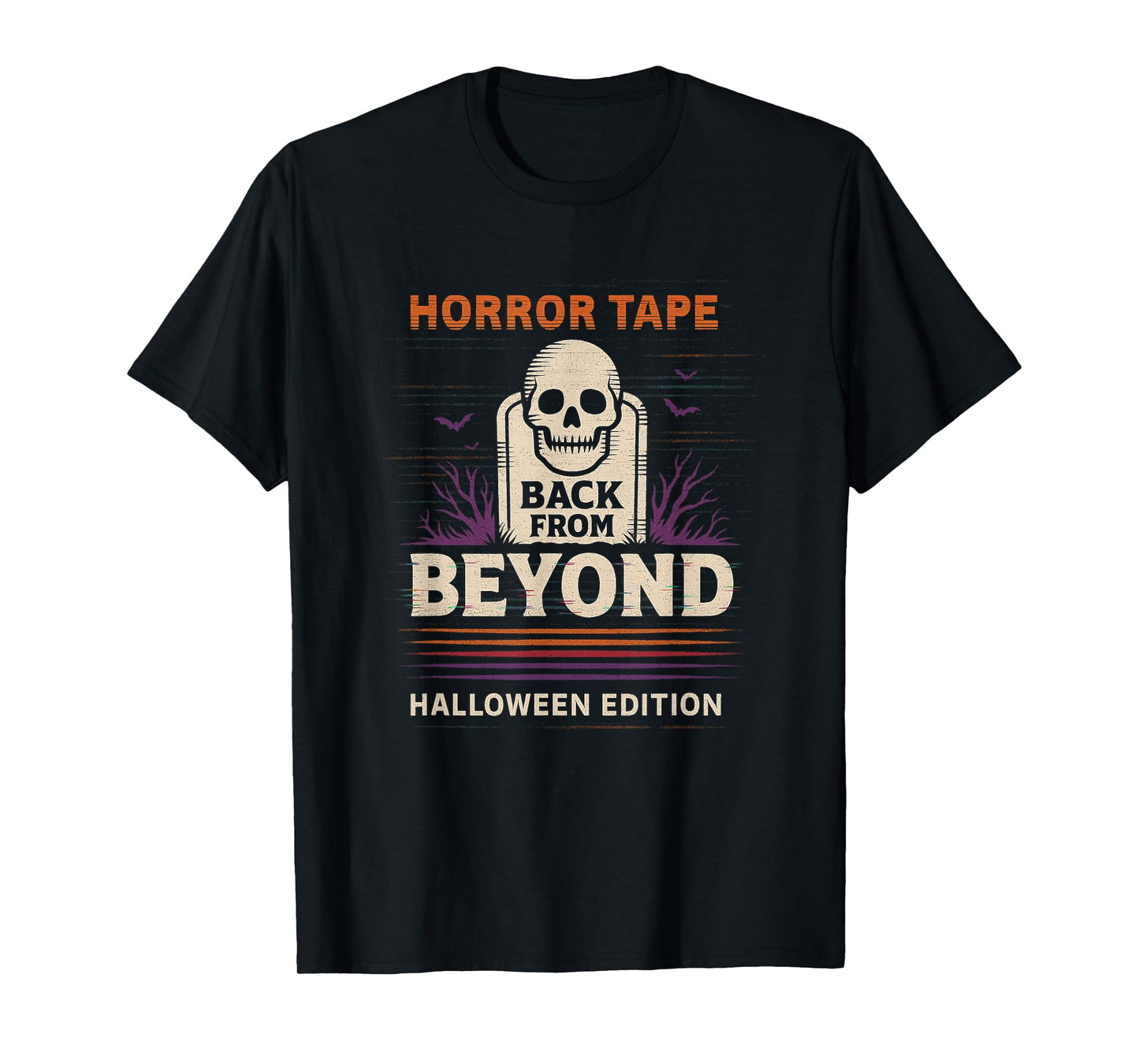Horror Tape | Back from Beyond Skull Design T-Shirt