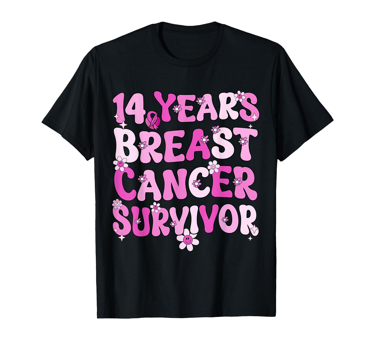 14 Years Breast Cancer Survivor Breast Cancer Awareness T-Shirt