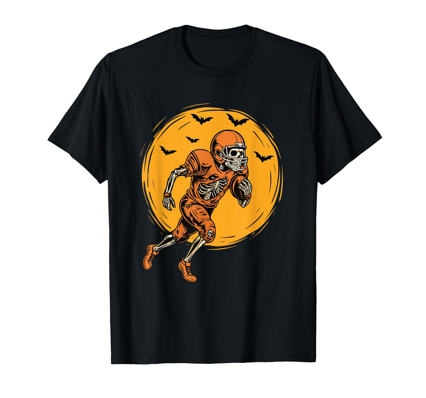 Skeleton Football Player - Spooky Halloween Footballer T-Shirt