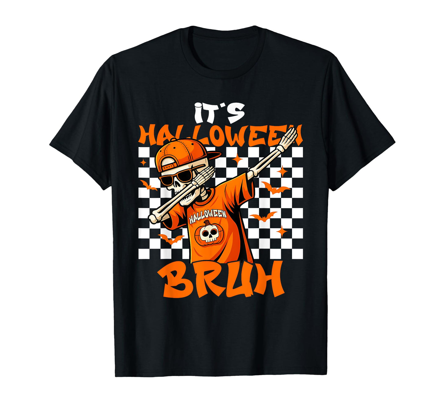 Bruh It’s Halloween Dabbing Spooky Skeleton Halloween T-Shirt