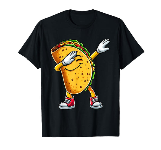 Dabbing Taco Cinco de Mayo Funny Mexican Food Boys Girl Kids T-Shirt