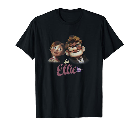 Disney Pixar Up Carl & Ellie Couple His Ellie Distressed T-Shirt