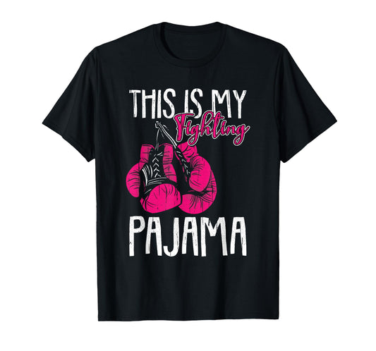 My Fighting Pajama Breast Cancer Awareness Ribbon Warrior T-Shirt