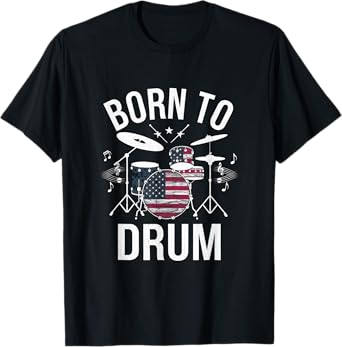 Born to drum - Cool Drummer Drum Player Drum T-Shirt