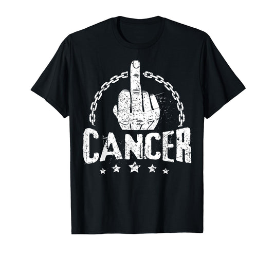 Middle Finger to Cancer T-shirt Cancer Awareness Tee T-Shirt