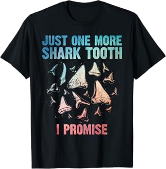 Cool Shark Teeth Art For Men Women Megalodon Tooth Hunting T-Shirt