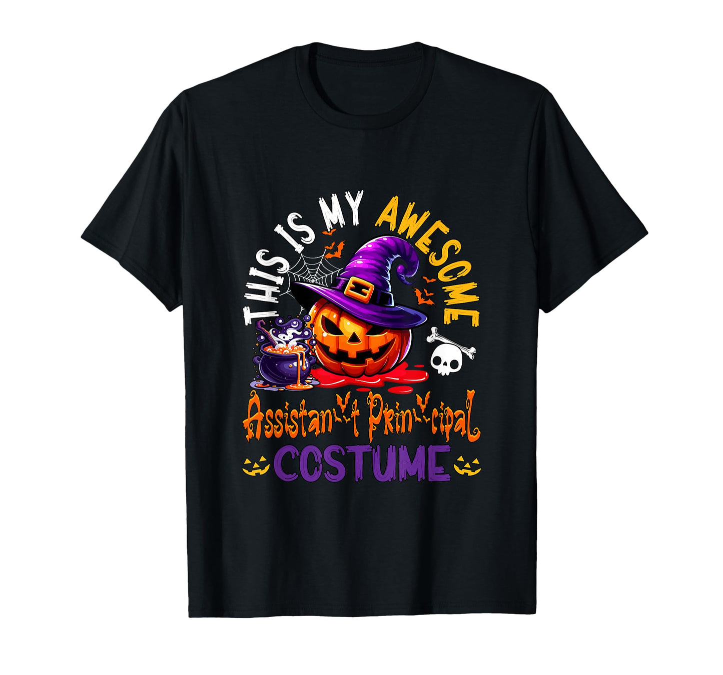 My Awesome Assistant Principal Costume Witch Carved Pumpkin T-Shirt