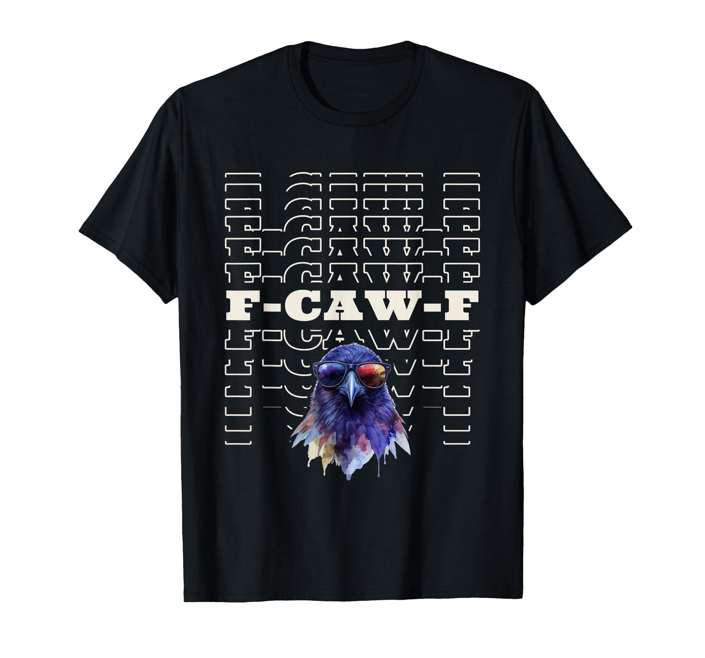 F-Caw-F Funny Retro Crow Raven Meme Men Women T-Shirt