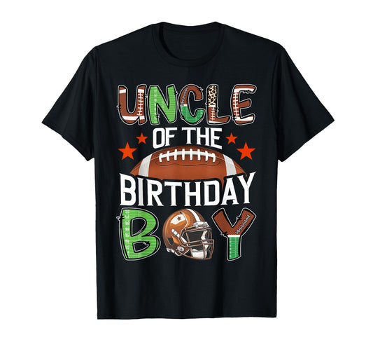Uncle Of The Birthday Boy Game Day Football T-Shirt