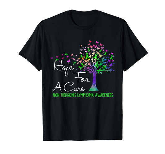 Hope For A Cure Non-Hodgkin's Lymphoma Awareness Tree Ribbon T-Shirt