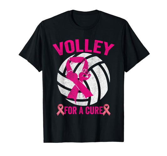 Volley For A Cure Volleyball Breast Cancer Awareness T-Shirt