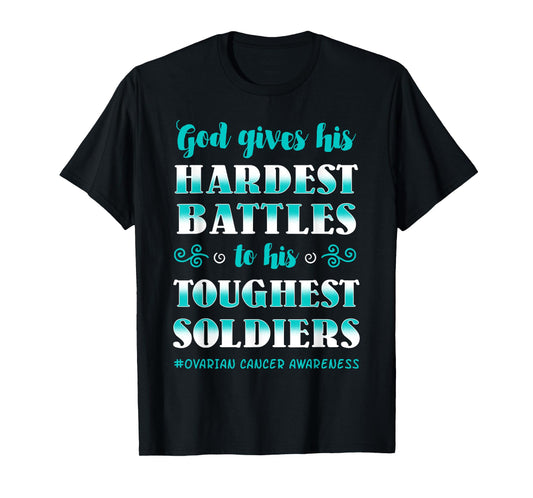 Ovarian Cancer Awareness Apparel Teal Carcinoma Gynecology T-Shirt