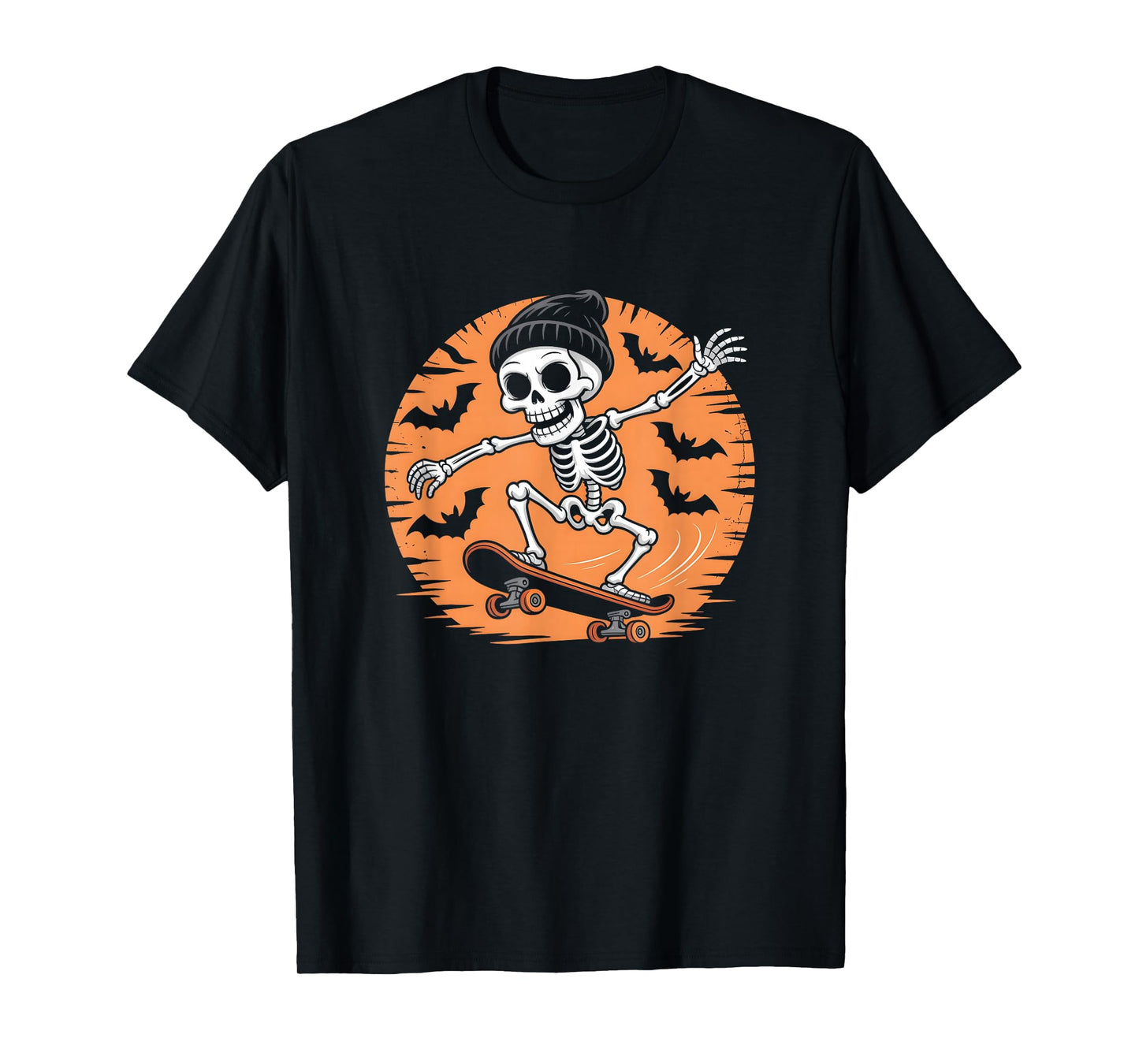 Skeleton Skateboard Halloween T-Shirt