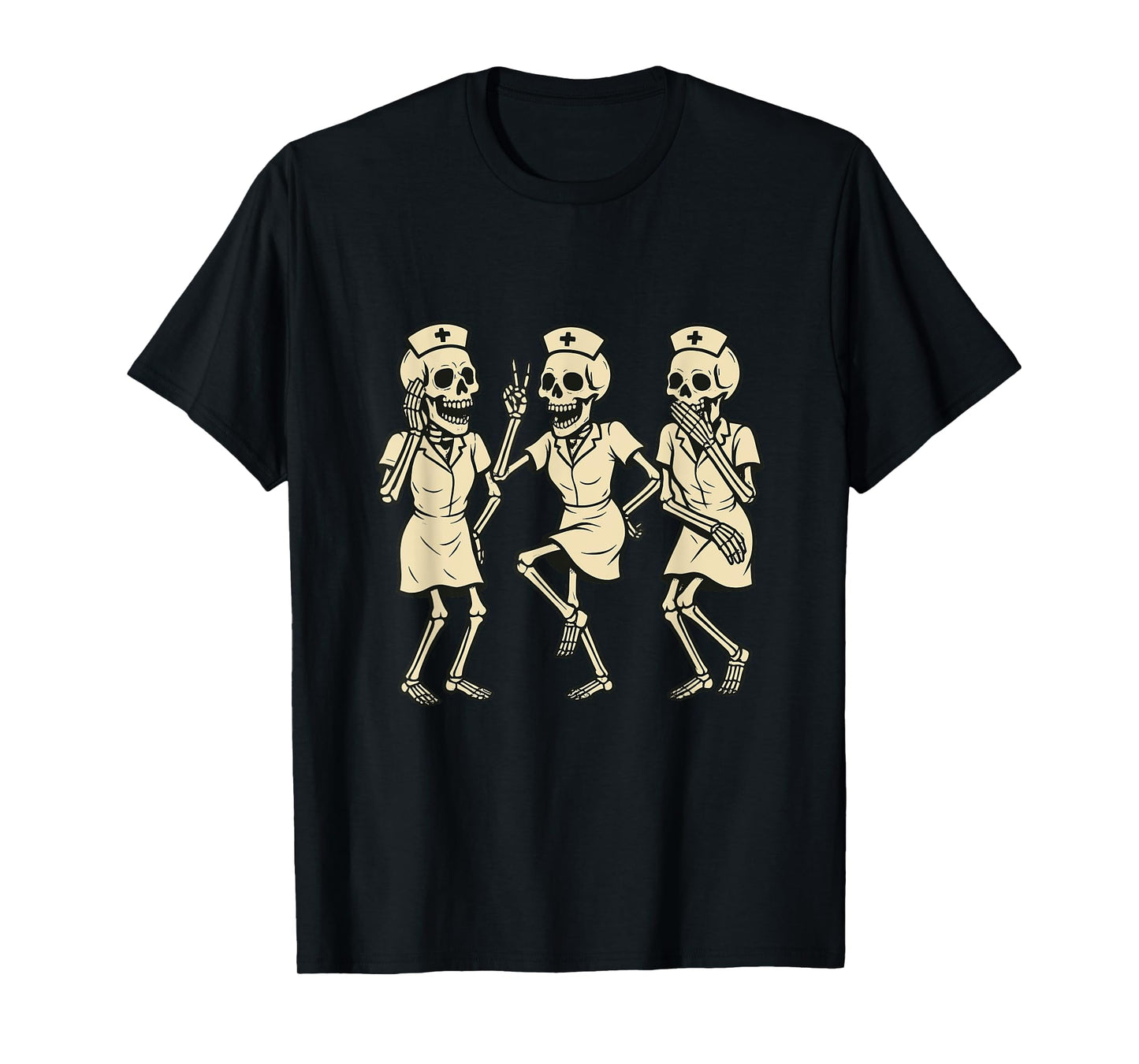 Skeleton Dancing Nurse Halloween Skull Nurse ER Nurse ICU T-Shirt