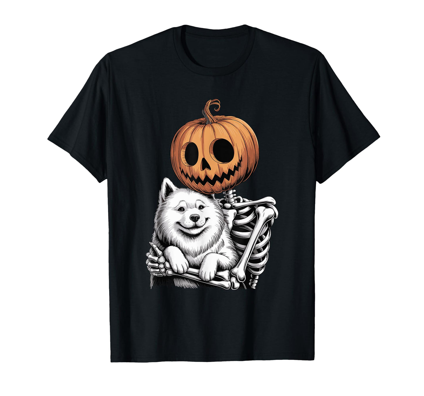 Halloween Skeleton Samoyed Dog Sammies T-Shirt