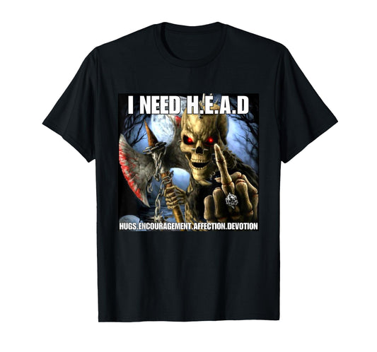 I Need Hugs Funny Cringe Hard Skeleton Meme T-Shirt