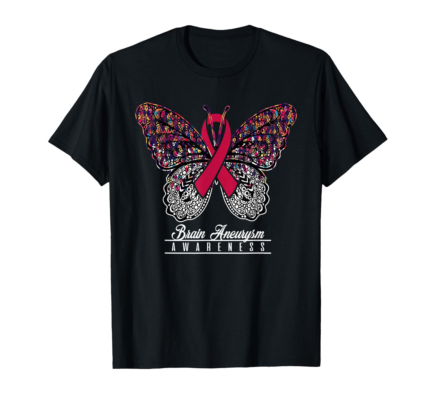 Brain Aneurysm Awareness Shirt Butterfly Lovers Gifts T-Shirt