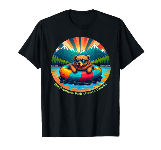 Banff National Park Bear Animals With Sunglasses Kids Adults T-Shirt